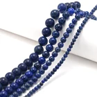 Natural Beads Bestone Hot Sell 4/6/8/10mm Lapis Round Natural Stone Beads For DIY Jewelry Making