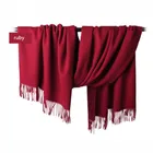 Shawl High Quality Wholesale Blanket Shawl Scarf Solid Color Wool Shawl