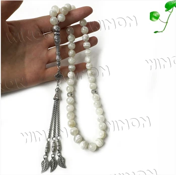 High Grade 10mm Natural Green Phantom Ghost Quartz Crystal 33Pcs Allah Rosary Islamic Tasbih Prayer Beads Sibha