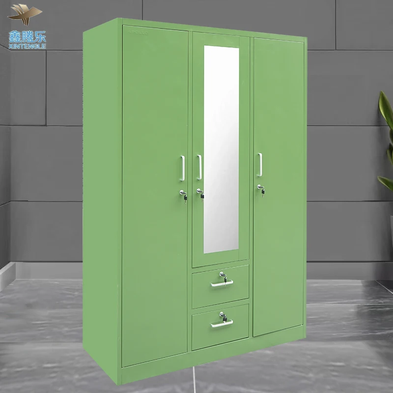 Guangzhou foshan factory direct sale Factory supply almirah wardrobe metal wardrobe closet cupboard wardrobe