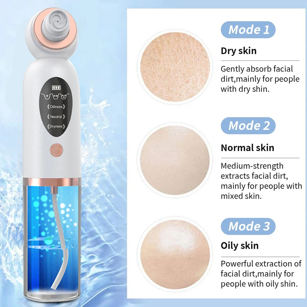 Home Use USB Rechargeable Beauty Machine Facial Deep Cleansing Pore Vacuum Blackhead Remover