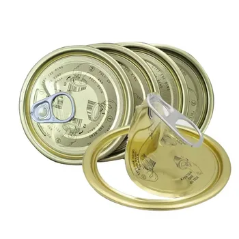 #307 #401 Dia 83 mm 99 mm  Easy Open Can Lids Metal Easy Opener Lids For Tomato Fish Meat Cans