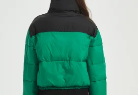 Short down jacket with winter zipper girl clothes beautiful jacket  pocket design