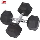 Sports DW SPORTS DW1001 Cheap Dumbbell Weights Rubber Dumbbells Set For Gym