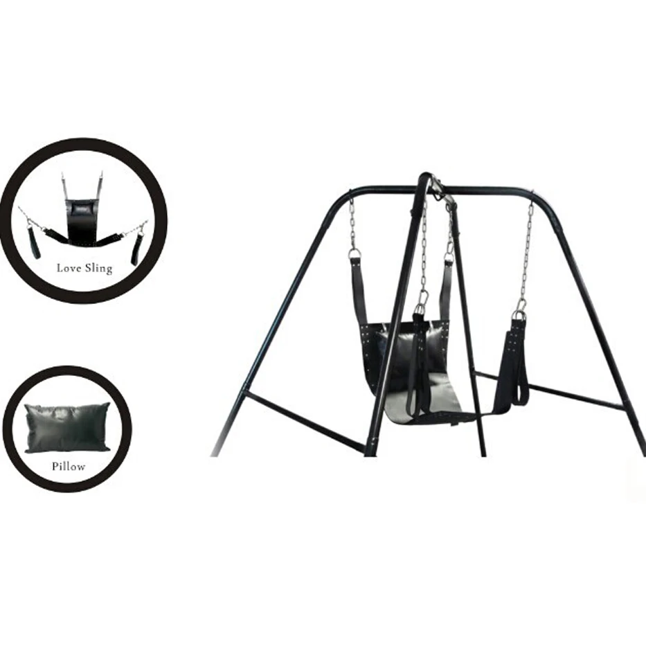 Indoor Sex Swing Seats with Metal Stand Leather Sling Hammock Chair Pillow  Adult Games BDSM Bondage Toys Fetish Sex Furnitures| Alibaba.com