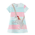 Wear Party Dress Children Wear New Summer Party Skirt Sequin Unicorn Embroidered Girls Birthday Dress