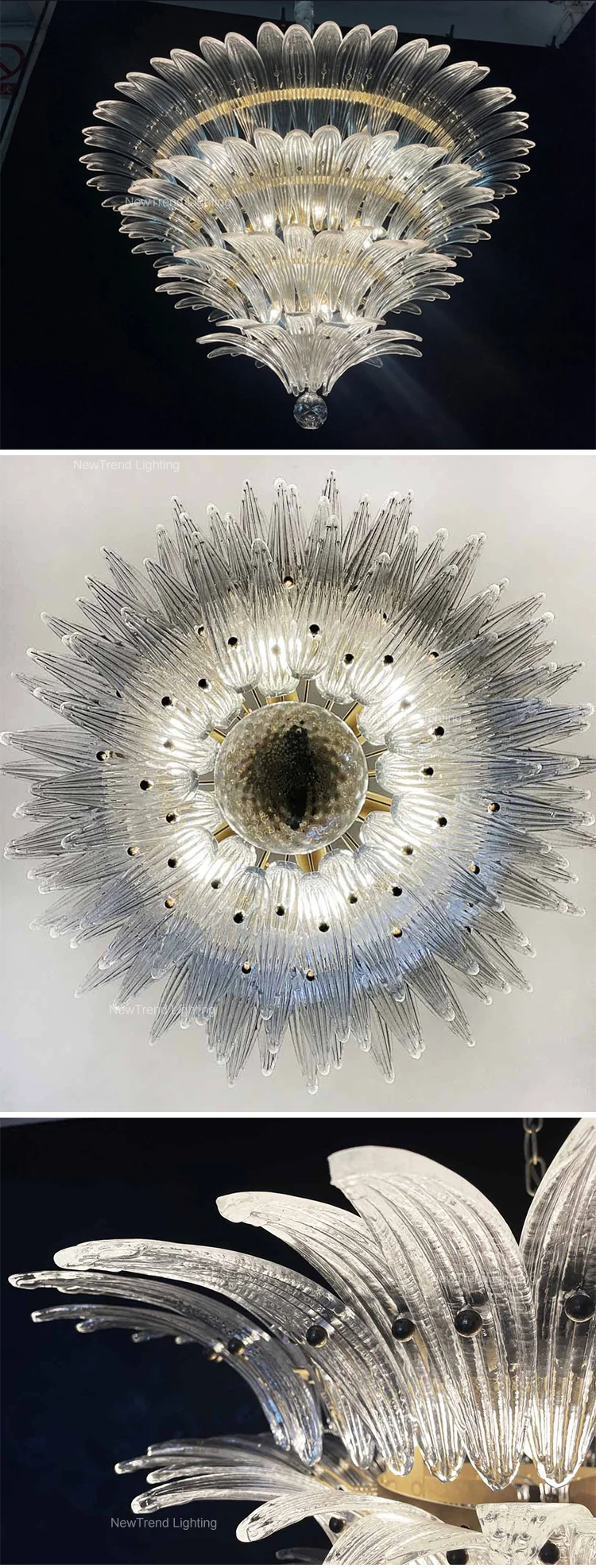 CPL-165 Modern Style Indoor Decoration Hotel Shop Wedding Villa Custom Glass LED Chandelier Lamp supplier