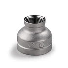 Stainless Steel Fittings High Reliability NPT BSPT BSP Stainless Steel Female Plumbing Fittings Reducing Socket Banded