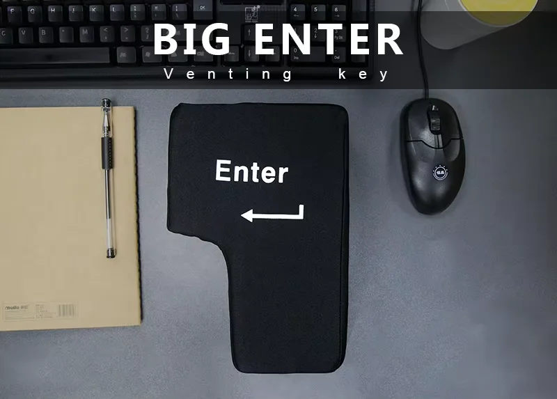 USB Big Enter Button Enter Key Foam Sleep Pillow Office Desktop