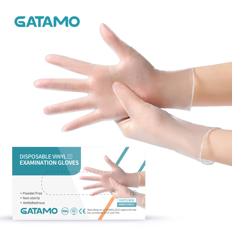 box of disposable plastic gloves