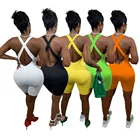 Clothing Sleeveless Halter Women 1 Piece Clothing Bodycon Jumpsuit 2021 Woman Bodycon Jumpsuits