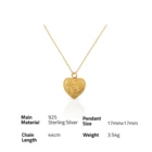 Heart Chris April In Stock 18k Gold Plated 925 Sterling Silver Best Seller Heart Shaped Pendant Necklace