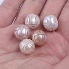 Pearl Necklace Bead Pearls Latest 12mm Purple Loose Carved Pearl Beads For Necklace