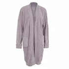 Coat Long 2020 Autumn And Winter New Women's Coat -solid Color Plush Knitted Long Cardigan Jacket