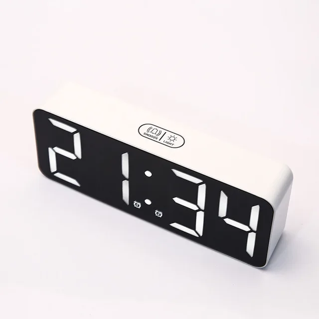 Home Decor Desk Table LED Digital Alarm Clock with USB Cable
