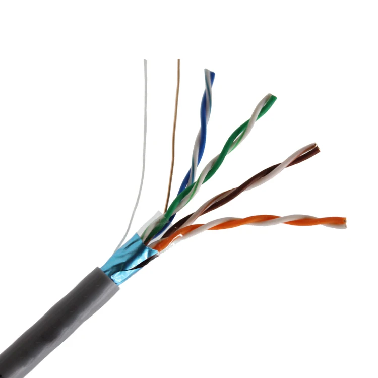 Cat5E STP UL/CSA 100% Copper 24 Awg Ethernet Solid Copper Bulk Cable 305M Blue Color 1000 ft/