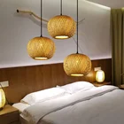 Woven Light Bamboo Woven Light Lantern Pendant Lighting Rattan Restaurant Weaving Ceiling Chandelier