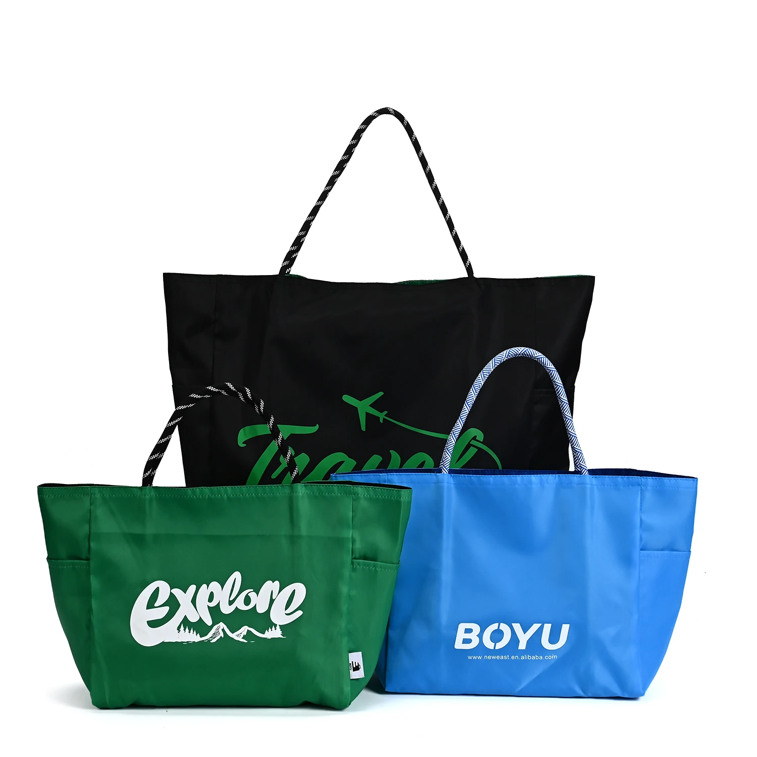 Custom Logo Printed Polyester Cloth Shopping Bag Sublimation Tote Bag Blank Canvas Pouch Bag for Promotion factory
