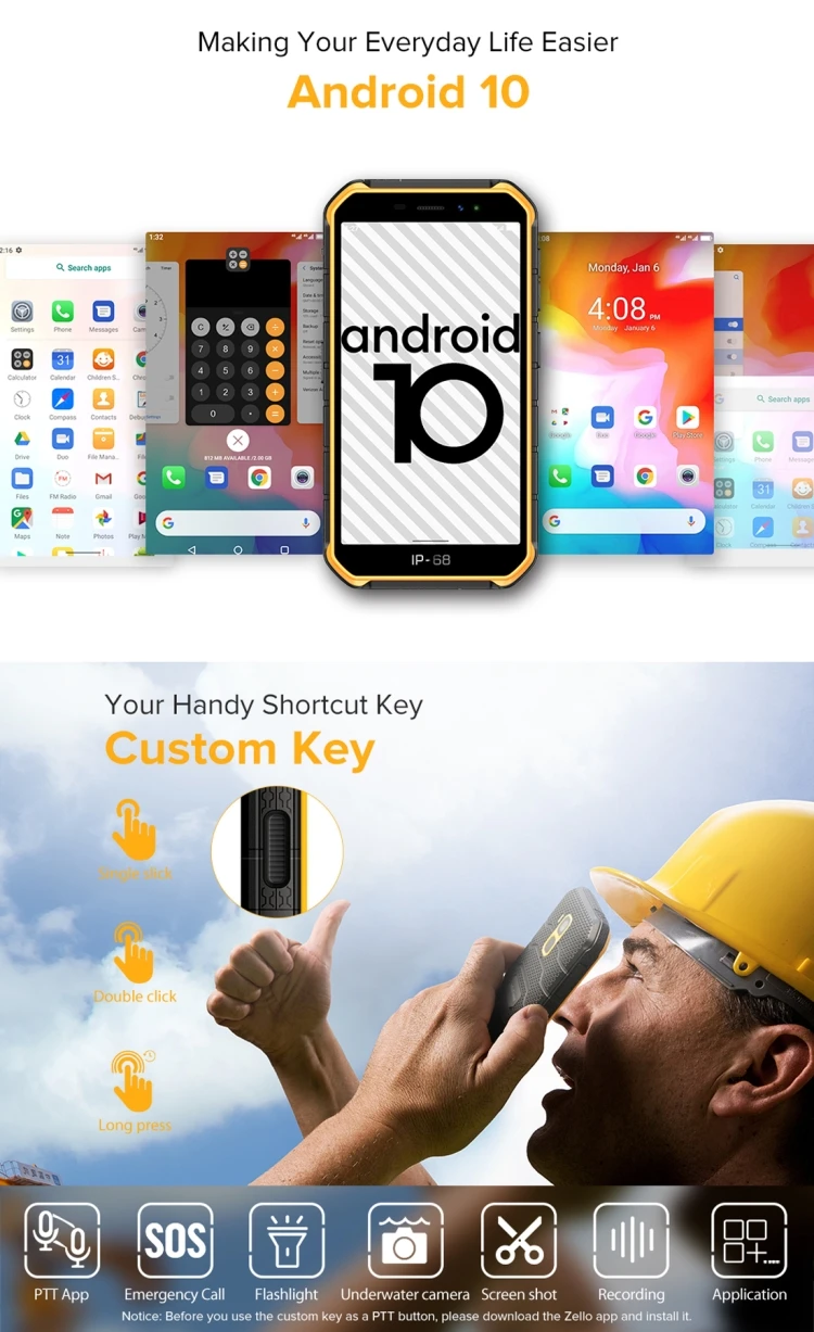 Ulefone Armor X7 Pro 2020 Rugged 4GB+32GB 5.0 inch 4000mAh Android 10.0