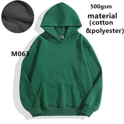 Custom logo Button up collar No strings Hoodie Boxy fit pullover blank streetwear Hoodies heavy weight cotton hoodi for Men