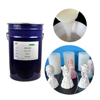 liquid rtv2 silicone rubber 2 part silicon molding for making mould gypsum translucent raw material factory