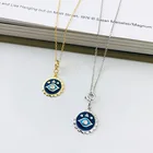 Sterling Silver Pendant Daidan 925 Devil Cubic Zirconia Women Gold Plated Sterling Silver Evil Eye Pendant