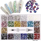 Rhinestones Multi Shapes Decorations Flat Back Stones For Nail Art AB Crystals Jewelry Rhinestones Set