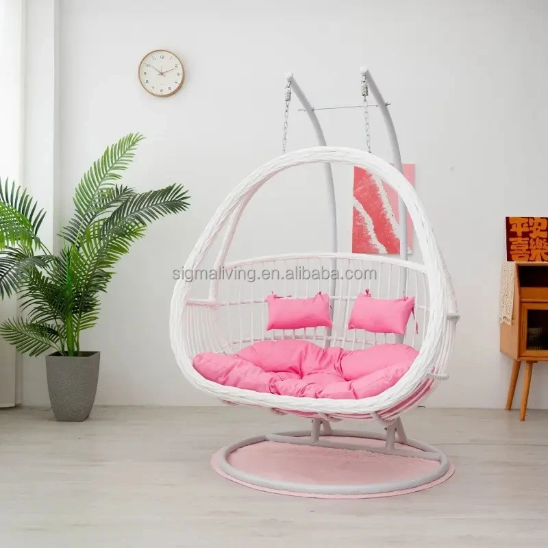 Fashion Style Egg Shape Hanging Chair Outdoor Furniture Garden Rattan Swing Chair