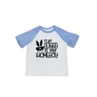 Clothes Shirt Spring Summer Boys Easter Clothes Bunny Print Short Sleeve White Milk Silk T Shirt