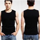 Tank Top Vest Customised Wide Shoulder Summer Plain Blank Cotton Tank Top Casual Vest For Men