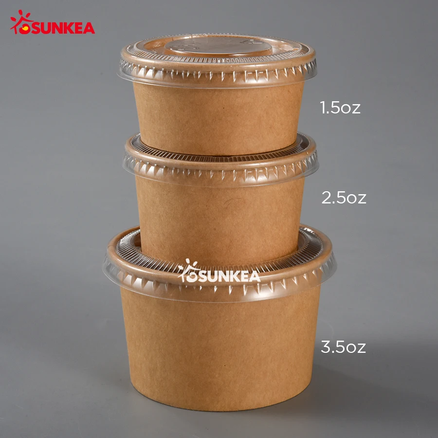 Disposable Customized Small Portion Paper Sauce Container
