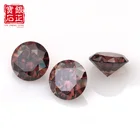 Stone Hot Sale Brown Cz Coffee Synthetic Cubic Zircon Stone Shape Round Cut Gemstone