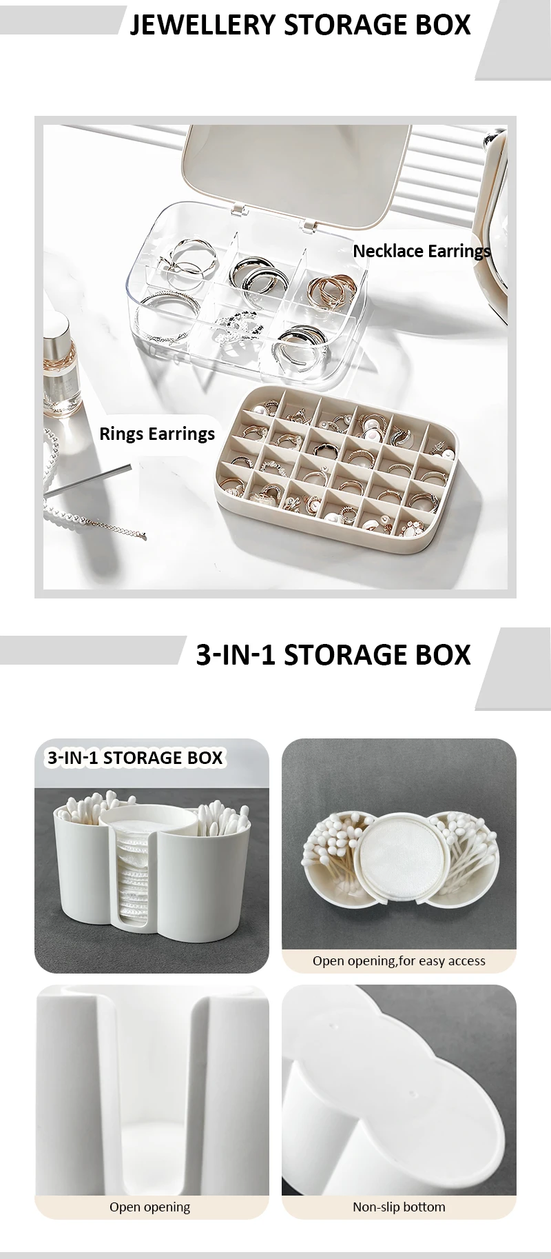 product countertop makeup organizer skin care display stand dustproof cosmetic storage box for bathroom bedroom dresser vanity-7