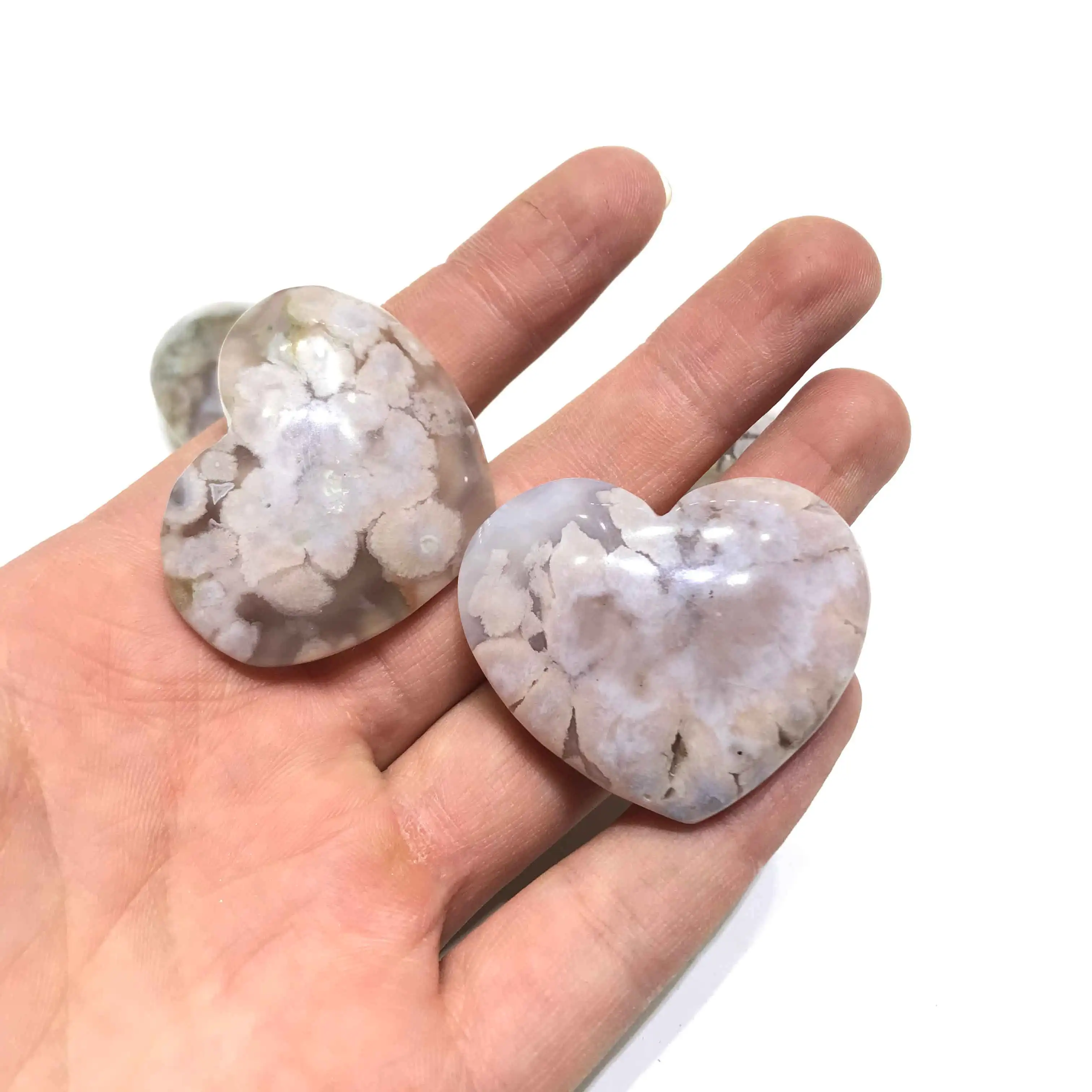 Details about   10pc Mini Flower Agate Moon Quartz Crystal Hand Carved Reiki Healing Wholesale