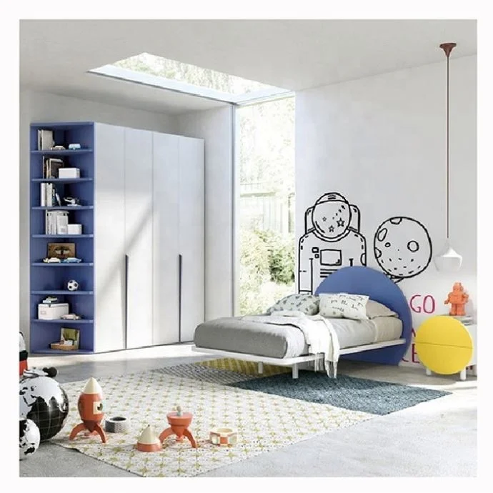 20KAD004 Wholesale Modern Design Young Kids Bed Room Furniture Wooden Toddler Children Sleeping Single Bed