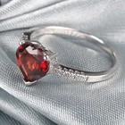 Bands S925 Silver Rings Natural Garnet Gem Stoe Silver Ring S925 Silver Wedding Engagement Time Bands