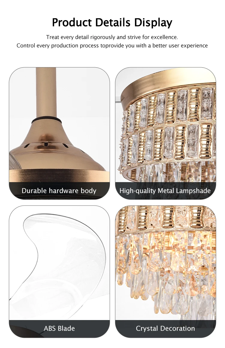 Ceiling Fan, Y313, LED, K9 - detail 6