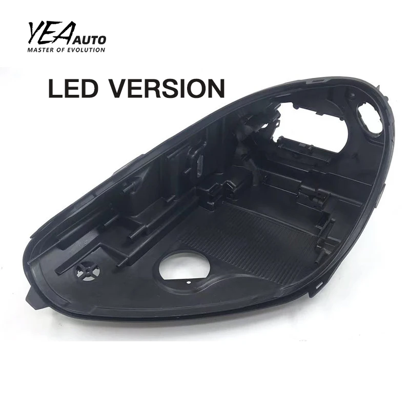product replacement car xenon led headlight black housing back base for porsche cayenne headlamp back base 2015 2017-6