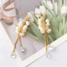 Fashion Pearl Earrings New Design Fashion Elegant Pearl Chain Crystal Earrings For Women Statement Trendy Jewelry