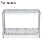 Rack Wire Dia 4.5 / 3 / 2.5mm Wire Rack Shelf Steel Metal Storage Rack Adjustable Supermarket Wire Shelf For Living Home