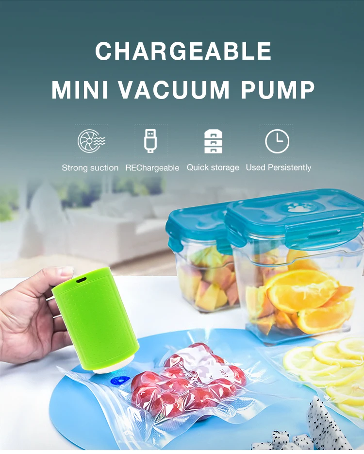 Air Vacuum Pump Vacuum Sealer Rechargeable Electric Air Pump For Food