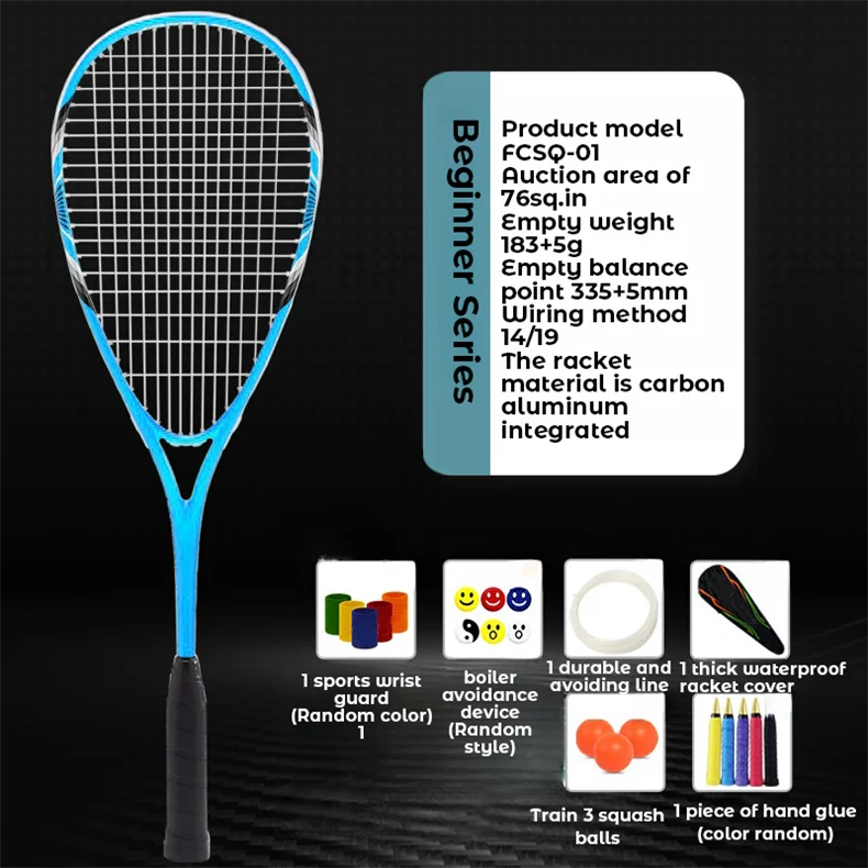 High Quality Custom Carbon Composite Sports Gear Professional Squash Racket for Sport Training supplier