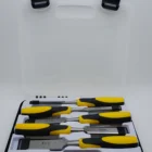 Dual Tools New Fashion Comfortable 60 Chrome Vanadium Dual Color Handle Woodworkers Tools Woodworking Wood Chisel Kit