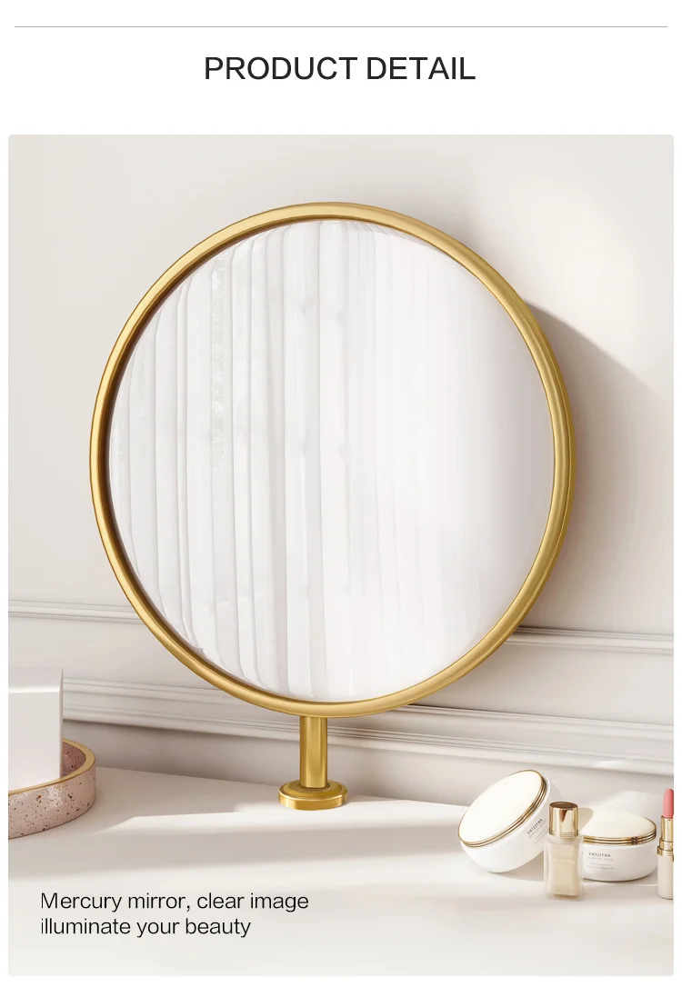 Linsy Mini Simple Modern White Metal Gold Marble Make Up Vanity Table Set Dresser Cheap Dressing Table EK1C