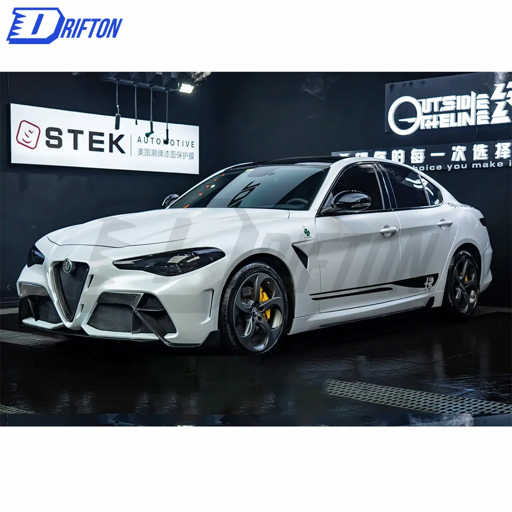 Gtam Style Front Bumper For Alfa Romeo Giulia Half Carbon Fiber Body