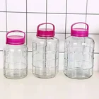 Large Size Storage Glass Jar With Tap Glass Beverage Dispenser With Plastic Lips 0.8L/1L/1.5L/2L/3L/5L
