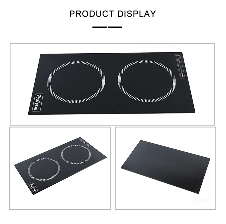 Kitchen cookware black crystal induction cooker heating touch screen