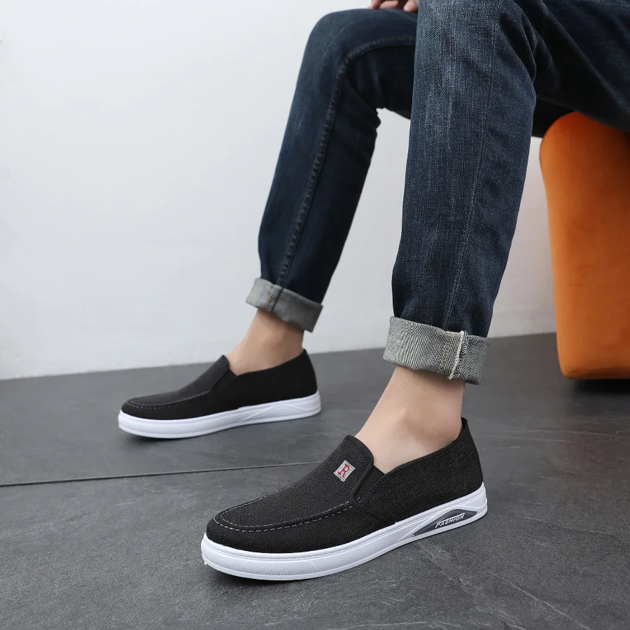 Men S Fashion Trend Canvas Shoes Comfortable Convenient Men S Loafers