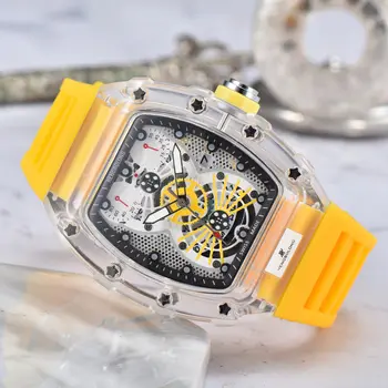 High Quality Plastic Watch Strap Men's Quartz Watch New Design Quartz Watches Hombres