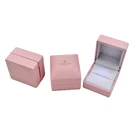 Ring 6 X 6.5 X 4.9cm ABS Plastic Black Lighting Ring Box Purple Jewelry Ring Box